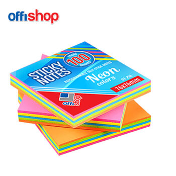 Bllok Sticky Notes Neon 75X75 - 100 Fletë