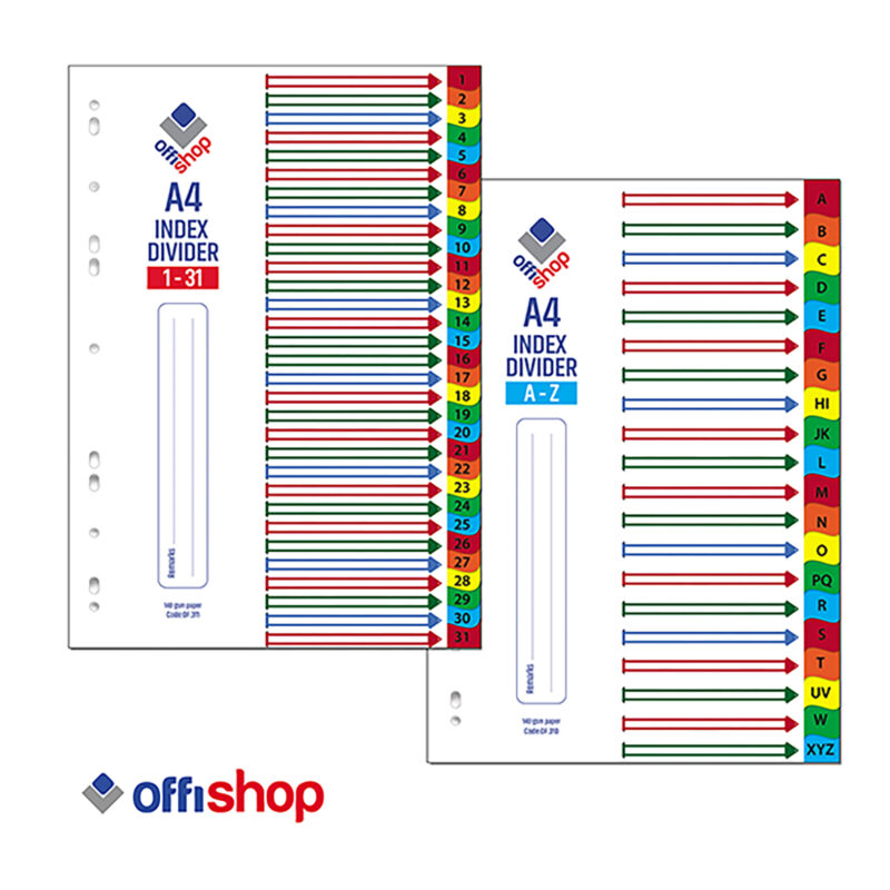 Cardboard folder with compartments 1-31