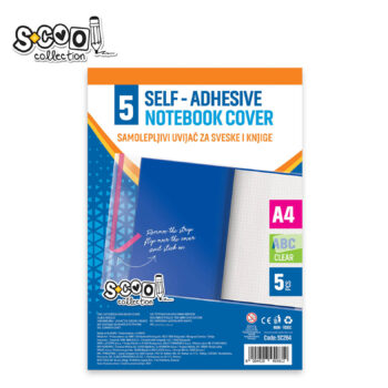 Book Cover with Side Adhesive - Transparent
