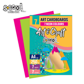 Adhesive Neon Colored Paper A4 250gr - 7 Sheets