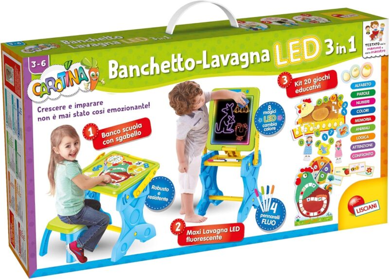 Children's blackboard with LED 3n1 - Lisciani Giochi 97142