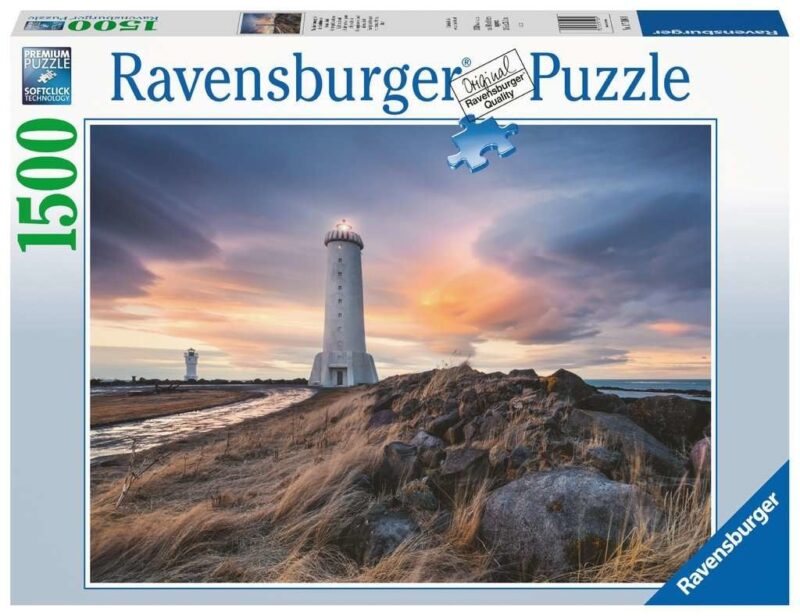 Puzzle 1500CP Ravensburger The Akranes Lighthouse - Iceland 171064
