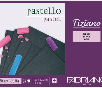 Drawing Notebook Tiziano Black Fabriano 23X30.5 CM 160GR Pastel 46723305