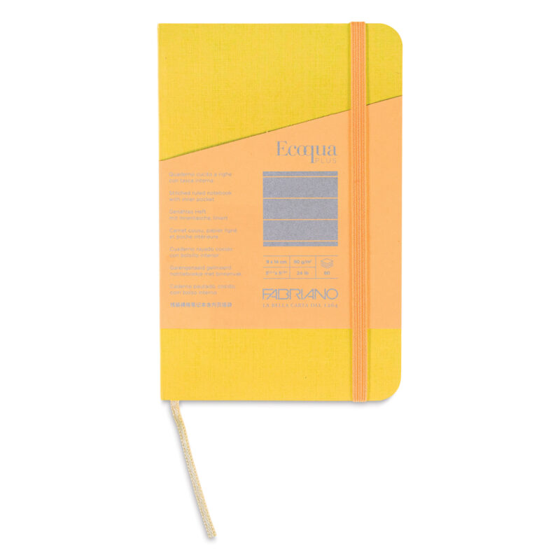 Notebook Fabriano 9X14 Cm Line 80 Fl Yellow 19614007