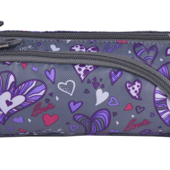 Purple Heart Pulse Pencil Wallet