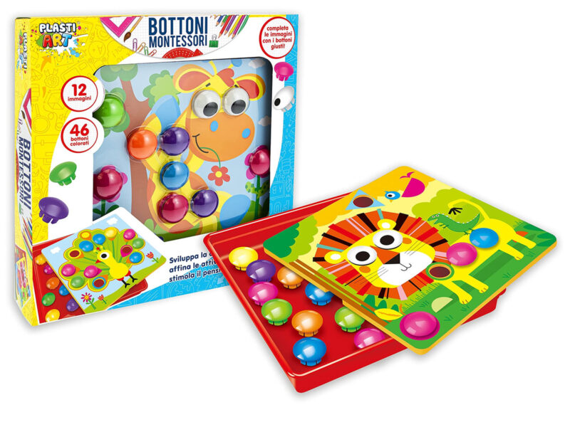 Plastiart Gioco Montessori Chiodini Colorati 09124038