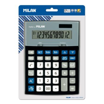 Makine Llogaritese 12-Digit Black MILAN 153012BL