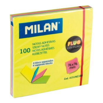 Stick Note Color 100 FL 76*76MM MILAN 4151NE100