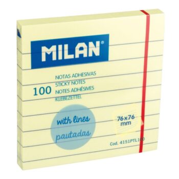 Stick Note E Verdhe Vija 76*76MM 100 FL MILAN 4151PTL100