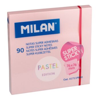 Stick Note Pink Pastel 76*76MM 90 FL MILAN 41711P890